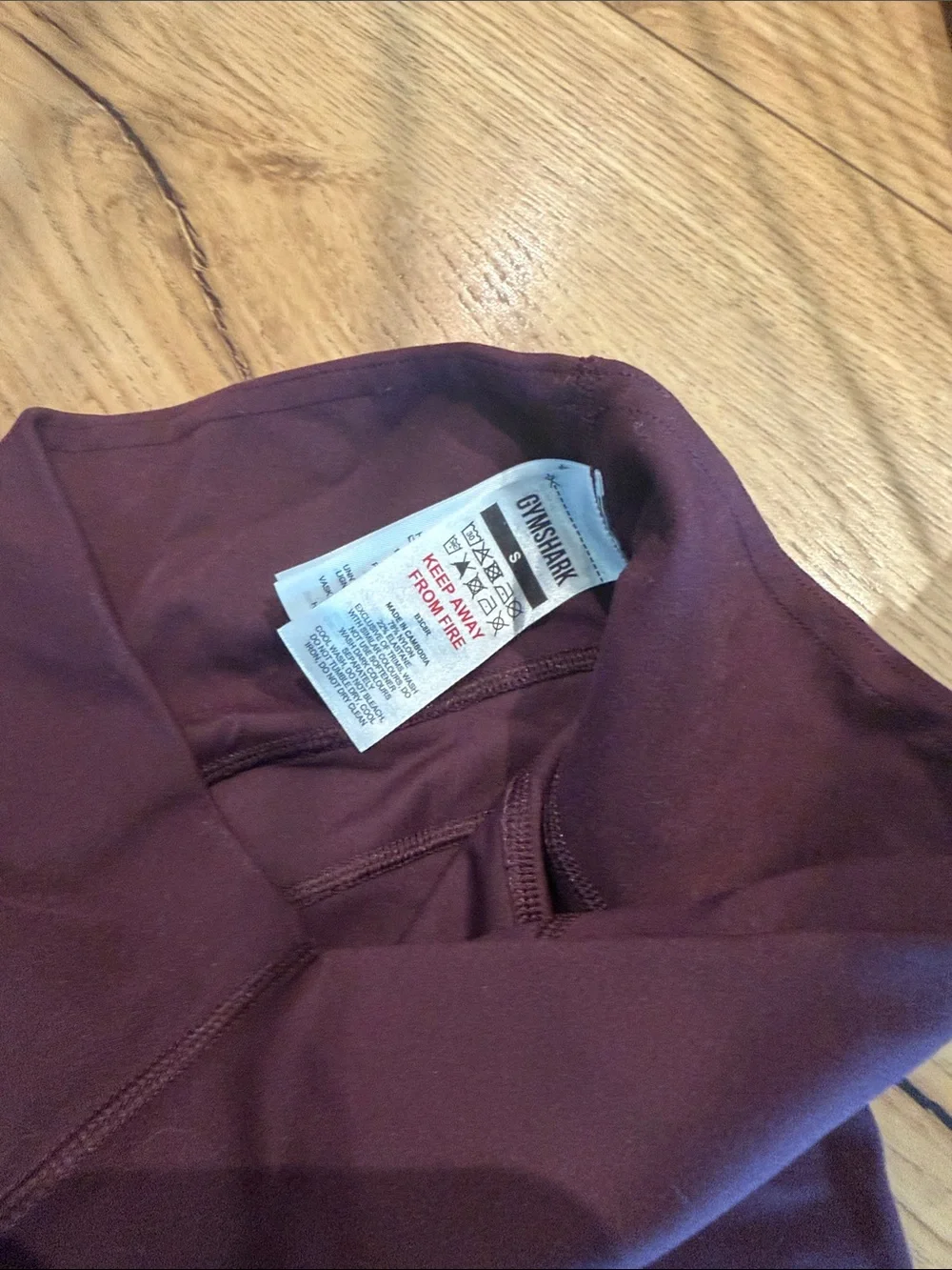 Gymshark Burgundy set Sports Bra & Matching Bike Shorts